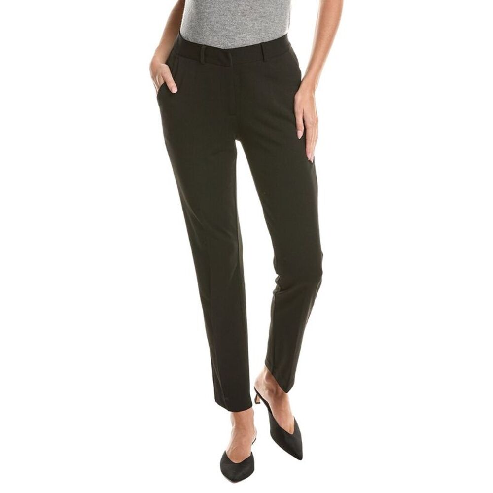 T Tahari Womens Slim Leg Ankle Pant, Black